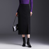QYM M295-Y高腰时髦感毛呢直筒裙半身裙包臀裙 商品缩略图1