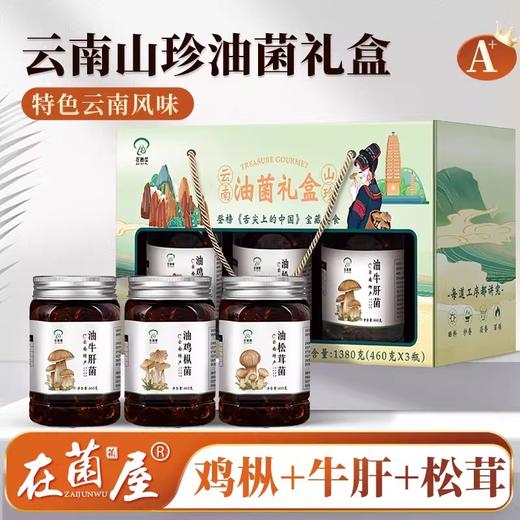 【云南油菌礼盒】在菌屋 云南油菌礼盒 健康好礼 拌面拌饭拌凉菜 460g/瓶 商品图0