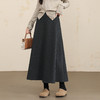 QYM  M269-Y羊毛呢A字裙高腰厚款半身裙遮肚裙 商品缩略图1