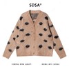 41721SDSA秋冬新款痞帅男装潮牌撞色波点纽扣V领针织衫毛衣百搭时尚 商品缩略图1