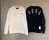 乔家字母图案罗纹圆领抓绒运动卫衣 男女款-FB7020（蕾姐黑色S 白色M） 商品缩略图11