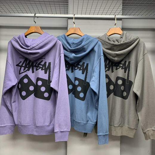 STUSSY骰子三色拉链连帽卫衣 商品图0