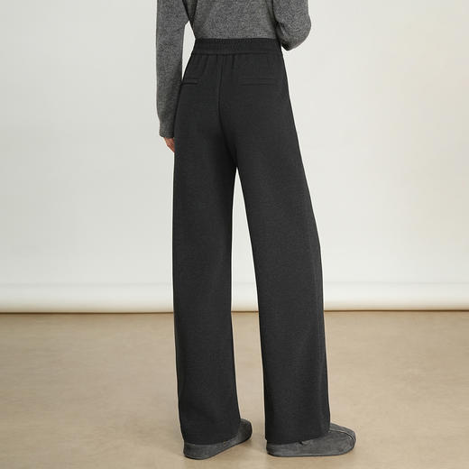 QYM K560-Y毛呢阔腿裤厚款直筒垂感休闲裤 商品图2