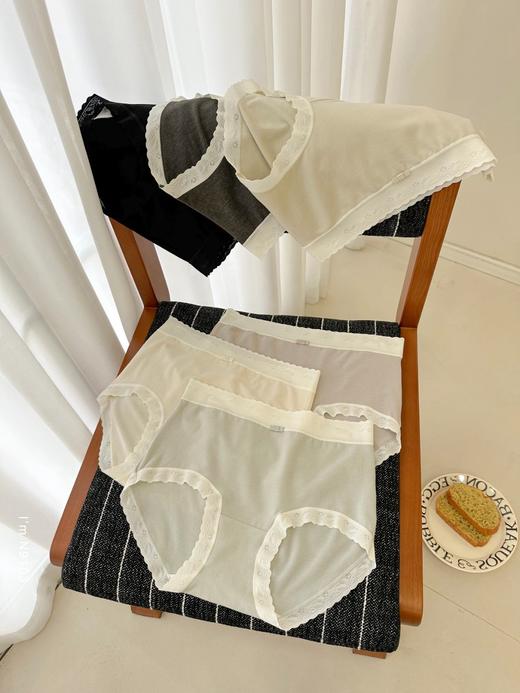 老米优品🎈3-5天发！3条一组！糯叽叽羊绒感！《磨毛高弹透气蕾丝花边内裤》女款小内，秋日宝藏~ NK251003A 商品图2