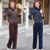 YME-8563洋气妈妈装秋季套装新款长袖运动服外套中老年女装春秋休闲两件套 商品缩略图0