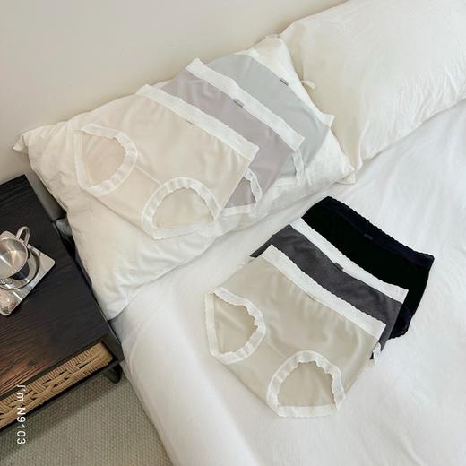 老米优品🎈3-5天发！3条一组！糯叽叽羊绒感！《磨毛高弹透气蕾丝花边内裤》女款小内，秋日宝藏~ NK251003A 商品图1