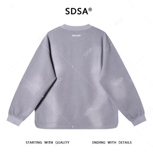 67729SDSA男士秋冬新款痞帅男装韩式潮流磨白设计圆领卫衣百搭宽松上衣 商品图5