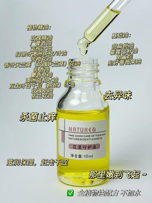实验室高端定制 纯植物私处精华油 10ml |女性私密油 滋养紧致 改善干痒异味 私处护理保养 商品图1