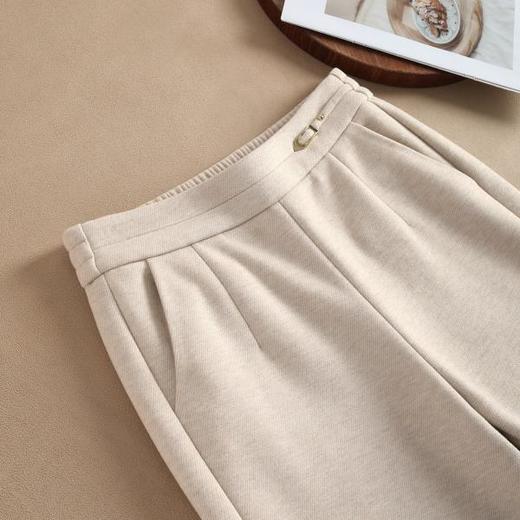 QYM K560-Y毛呢阔腿裤厚款直筒垂感休闲裤 商品图3