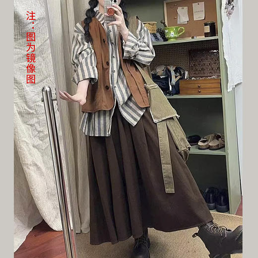 裁缝学苑AQ551森系马甲复古半身裙衬衫套装纸样女装三件套版型图纸 商品图4