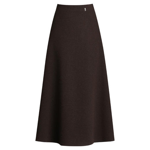 QYM M293-Y半身裙高腰中长款毛呢A字裙 商品图4