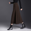 QYM M293-Y半身裙高腰中长款毛呢A字裙 商品缩略图2