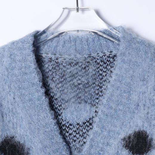 41721SDSA秋冬新款痞帅男装潮牌撞色波点纽扣V领针织衫毛衣百搭时尚 商品图2