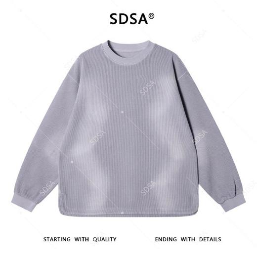 67729SDSA男士秋冬新款痞帅男装韩式潮流磨白设计圆领卫衣百搭宽松上衣 商品图1