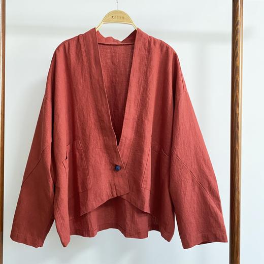 壁虎瑜伽【2510SY429】苎麻纱盘扣短开衫外套【5天发货】 商品图7