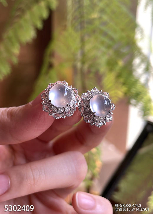 5302409，蛋面耳钉。具体价格微信咨询 商品图2