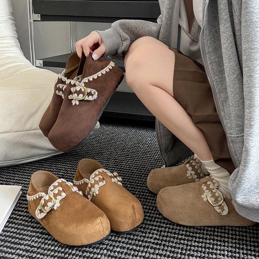 【YW】无忧购复古法式厚底全包勃肯鞋女新款秋季百搭增高单鞋8278（截单后3-5天发货） 商品图1