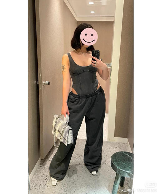 原版acne2025秋冬雪花洗阔腿裤哈伦裤 商品图9