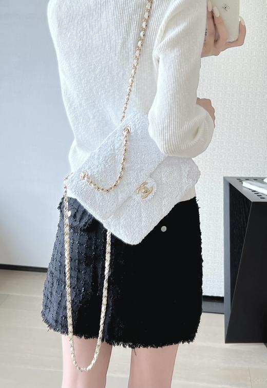 香奈儿 25B 秋冬 闪亮片𝗆𝗂𝗇𝗂背包白色（LZ） 商品图5