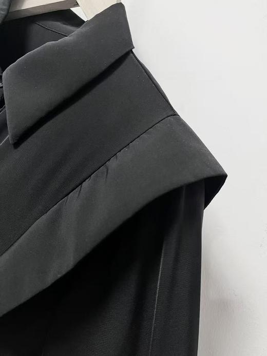 【秋新品】古泥品牌7066飞飞袖黑色衬衫-喜出 商品图2