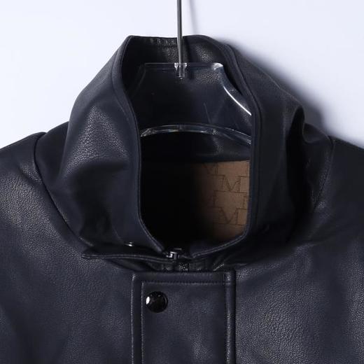 2293SDSA男士秋冬新款痞帅男装美式撞色拼皮立领夹克棉服百搭时尚外套 商品图2