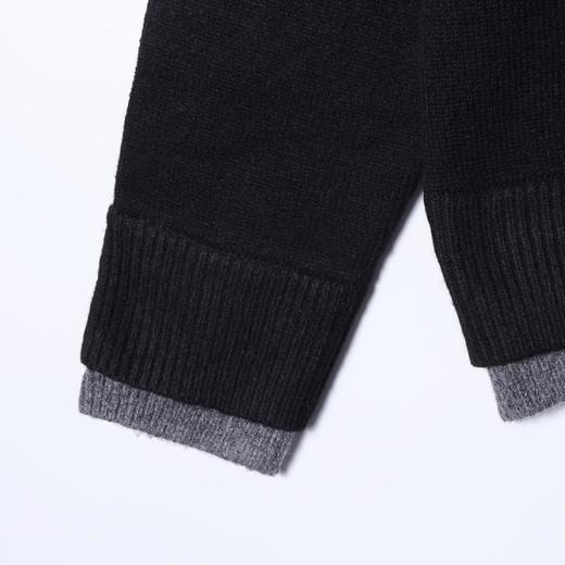 9936SDSA男士秋冬新款痞帅男装韩版撞色翻领净版假两件毛衣宽松百搭 商品图4