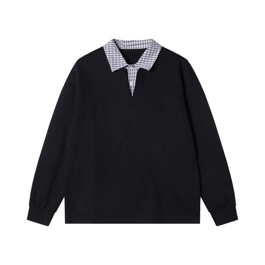 SDSA男士秋冬新款痞帅男装韩版撞色拼接翻领卫衣简约百搭气质上衣 商品图1