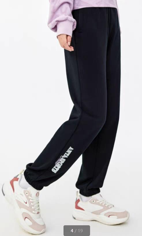 XY/YZD关晓彤同款安踏潮流运动长裤女秋季新款休闲卫裤子162438310 商品图2