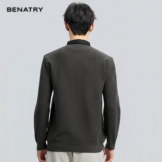 贝纳川2025新品假两件衬衣领毛衣ECT416004 商品图3