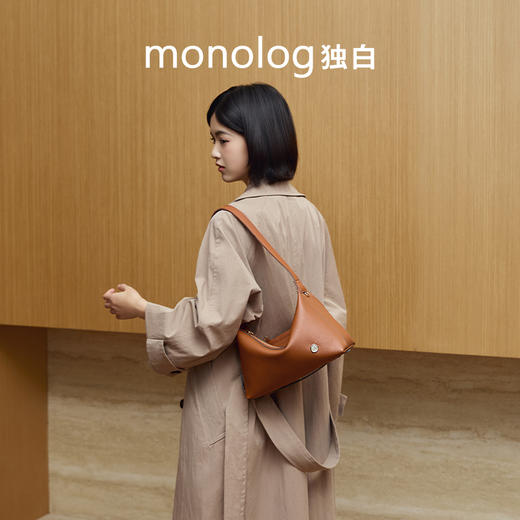 独白X卡拉羊 超轻随性通勤百搭时尚单肩包Hobo包D4061 商品图0