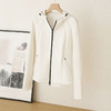 丁摩 LU家，巨显瘦！春秋修身双拉链开衫空气棉卫衣连帽外套女上衣5ZF-52027 商品缩略图3