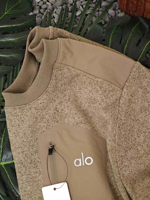 D100415秋冬新款轻量化针织保暖舒适圆领加绒卫衣 商品图5