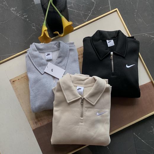 耐家翻领加绒长袖卫衣 男女同款  杏 黑 灰色（FZ3208） 商品图13