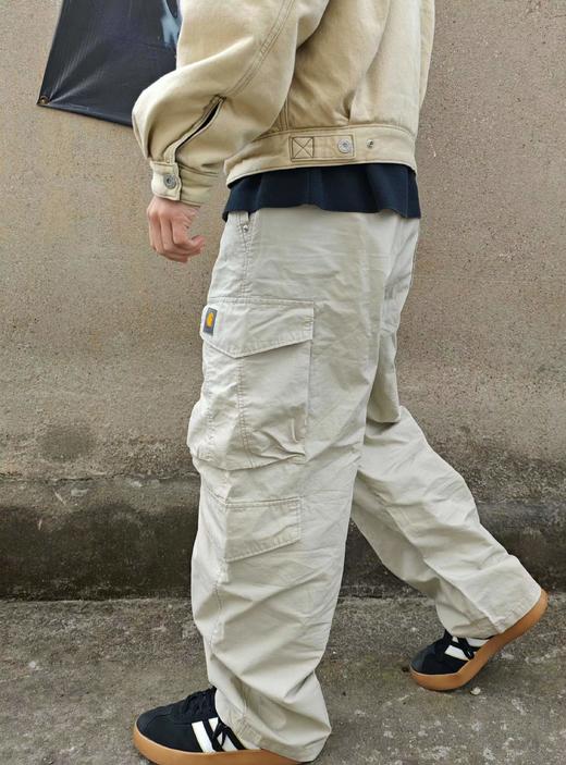 D100417简约美式纯色户外宽松os版型工装裤 商品图5