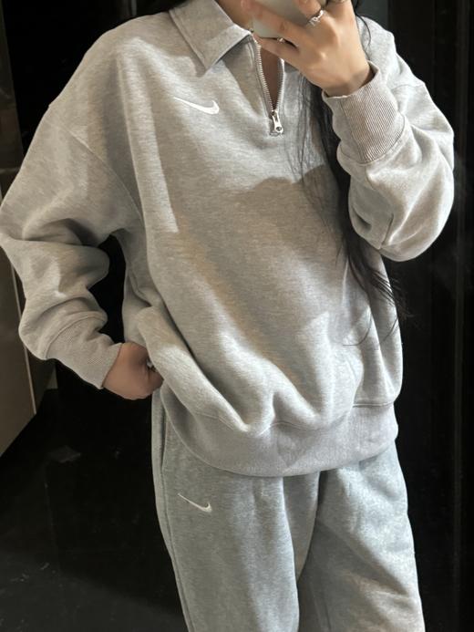 耐家翻领加绒长袖卫衣 男女同款  杏 黑 灰色（FZ3208） 商品图7