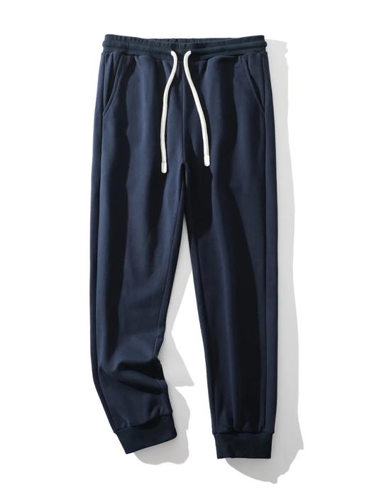 D100403舒美绒棉内里科技抓绒休闲裤纯色螺纹束脚口保暖运动卫裤 商品图11