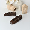 经典鲨2025秋专柜新款牛皮革复古方头平底柔软玛丽珍单鞋女KW178-537081 商品缩略图3