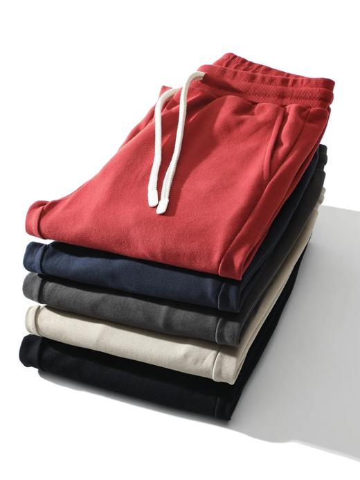 D100403舒美绒棉内里科技抓绒休闲裤纯色螺纹束脚口保暖运动卫裤 商品图6