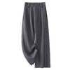 丁摩 灰色毛呢西装裤女秋冬款新款高腰垂感阔腿裤宽松显瘦直筒裤子5ZF-51299 商品缩略图0