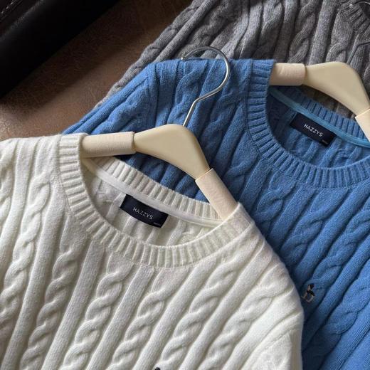 D100421松弛感绞花针织衫女秋季休闲套头羊毛衫潮 商品图4