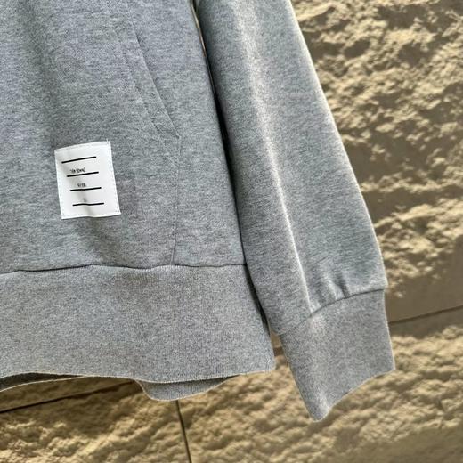 D100424秋冬款手臂四条杠针织毛圈连帽卫衣男女同款 商品图8