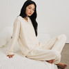 秋冬海藻纤维家居服女防螨保湿纯色纽扣开衫长袖高端舒适外穿睡衣 商品缩略图3