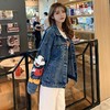 丁摩 米奇印花牛仔外套女春秋宽松夹克港风牛仔衣服蓝色5ZF-898 商品缩略图3