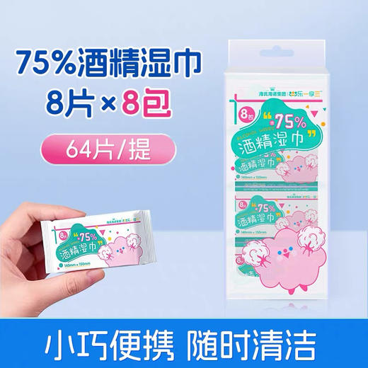 海氏海诺乙醇湿巾8包装 商品图0
