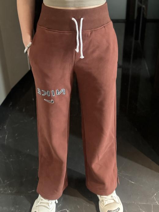 耐家运动加绒系带舒适高腰阔腿针织运动裤 女款（FV 7685） 商品图1