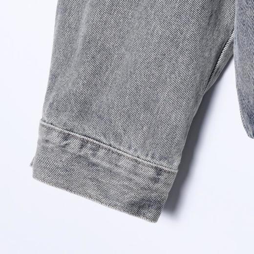 9276SDSA男士秋冬新款痞帅男装美式潮牌拼皮翻领牛仔外套街头时尚百搭 商品图4