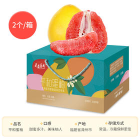 福建漳州 红肉蜜柚约4.5斤2个装 彩箱 （新疆、西藏、内蒙古、黑龙江、吉林、辽宁、甘肃、宁夏、青海不发货）