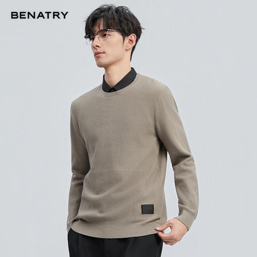 贝纳川2025新品假两件衬衣领毛衣ECT416004 商品图5