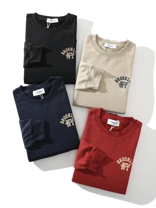 D100404阿美咔叽无感印花抓绒保暖圆领卫衣 商品图5