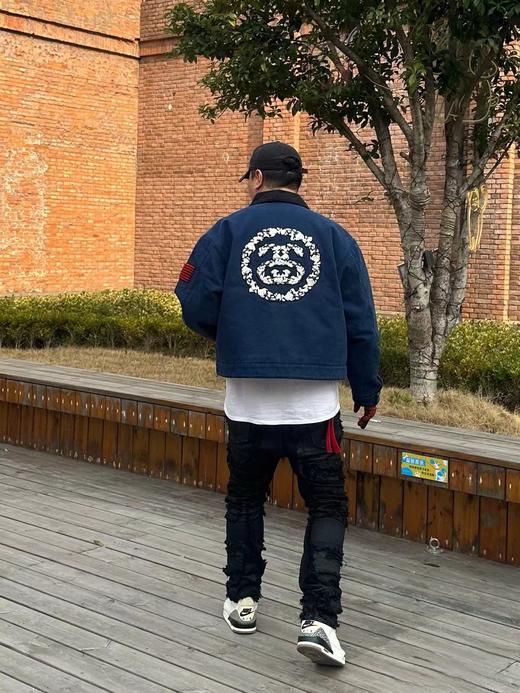 D100407把黑桃放进黑八里！联名款翻领牛仔夹克 商品图3